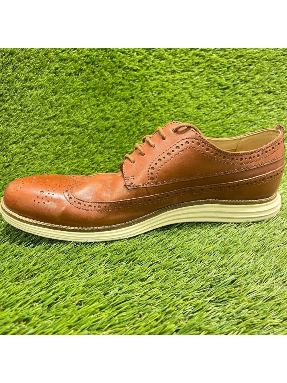Cole Haan Original Grand Mens Size 11.5 Brown Classic Wingtip Oxford Shoes